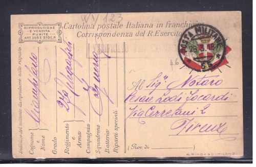 Timbro posta militare - militare, ww1