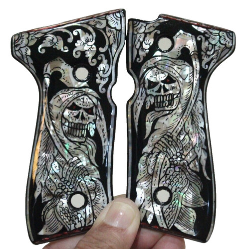Nuovo beretta pearl grip - pearl,