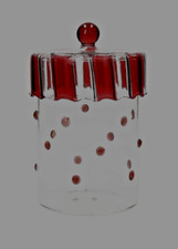 Barattolo Portadolci Pois Vetro Rosso Brandani 91090