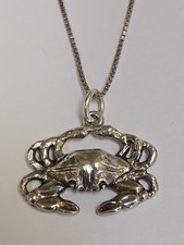 Sterling Silver ~ Crab Pendant