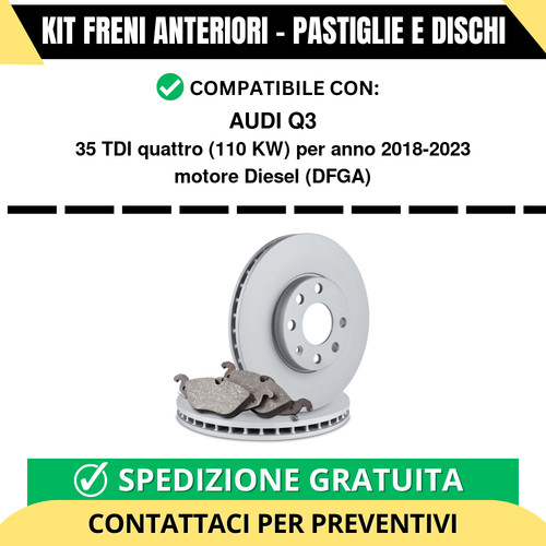 Kit freni anteriori - freni, (pastiglie