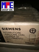SIEMENS 5TA9121 INTERRUTTORE UNIPOL.CON LAMPADA ORIENTABILE DELTA FUTURA BIANCA