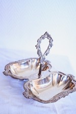 Porta confetti Royal Sheffield - Vassoio caramelle Silver Plated