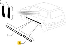 FIAT CINQUECENTO SPORTING 92-98 MODANATURA PARAFANGO POSTERIORE Dx OEM 716912080