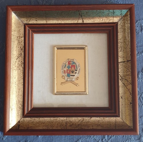 Quadro con lamina dorata - , e