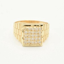 Anello Signet Rosa Da Uomo