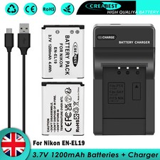 2x Batteria EN-EL19 +