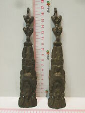 COPPIA VECCHI FREGI IN BRONZO PER MOBILI 