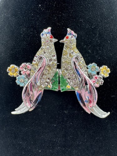 Set strass smaltati spilla