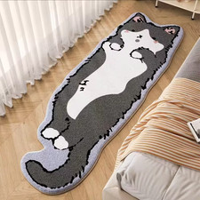 Grey Cat Themed Fun Rug - Soft