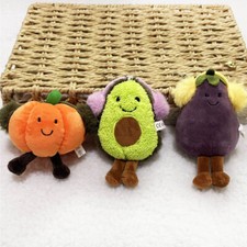 Fun Vegetable Series Earphones Eggplant Pumpkin Avocado Plush Doll