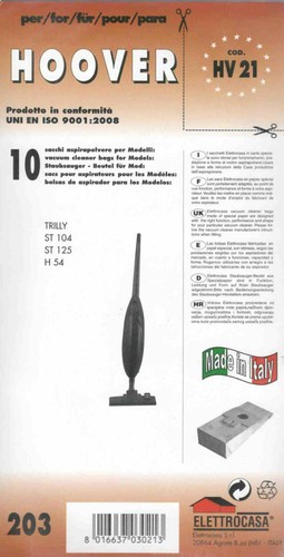 Conf sacchetto hoover - 10,