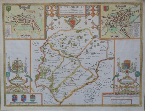 Rutland mappa antica originale - rutland,