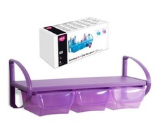 Mensola viola da parete per cameretta bambini asilo 3 box scorrevoli 81 x 33 ...