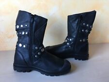 SCARPE SHOES PALLADIUM ANFIBI PELLE NERA DONNA  :  eur 37