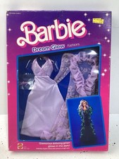 Vintage 1985 Mattel Barbie Dream Glow Fashions abito si illumina al buio # 2192 nuovo con scatola