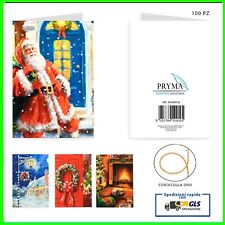 100 BIGLIETTI BIGLIETTO PER AUGURI DI NATALE NATALIZI  CARTOLINE VARIE FANTASIE