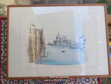 MARCELLO VETTOR CASSINARI VENEZIA LITOGRAFIA CON INSERTI METALLICI TIMBRO SECCO