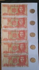 Banconote e Monete  CHE GUEVARA da 3 Pesos n° 5 + Monete CHE da 3 Pesos  n° 5 