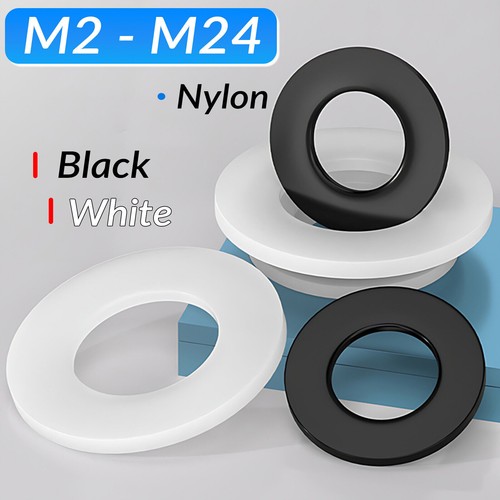 Rondelle nylon bianco nero - rondelle, bianco/nero