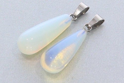 Collana pendente goccia vetro - ,