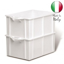 Scatola in Plastica Contenitore Grande Rettangolare per Alimenti Sovrapponibile