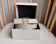 Cintura Loewe in pelle beige