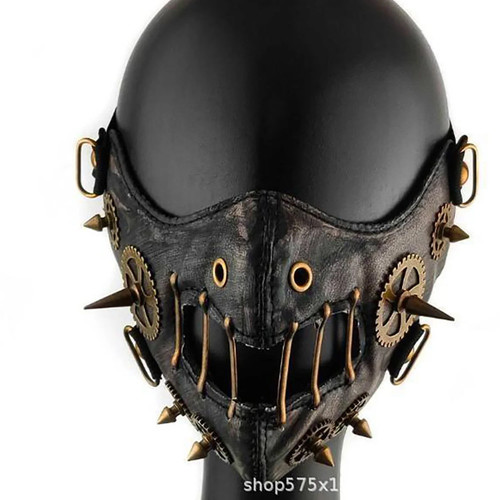 New steampunk leather mask - pu,