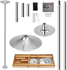 Palo Dance Pole Da 45 Mm, Modalità Statiche E Rotanti, Regolabile Da 2,23 a 2,7M