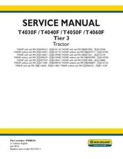 NEW HOLLAND MANUALE DI SERVIZIO COMPLETO - T4030F, T4040F, T4050F, T4060F TIER 3 TRAC