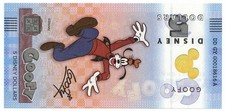 5 DISNEY DOLLARS OFFICIAL DISNEY BANKNOTE PORTRAIT GOOFY 2025 FDS