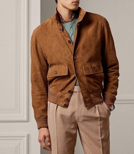 Giubbotto bomber uomo marrone