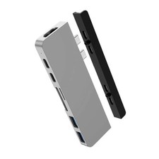 HyperDrive Duo 7 in 2 Adattatore Hub USB-C per MacBook Pro Air Thunderbolt 3 Argento