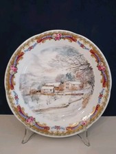 Piatto Decorativo Da Muro Depos Limoges Inverno Vintage Raro