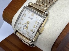 Orologio Vintage Uomo Giallo Serbatoio Meccanico MILOS Svizzero RICONDIZIONATO Cal. AS 970