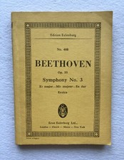 Beethoven, SINFONIA N. 3 in MI♭, Op. 55, Eulenburg, s.d. Partitura tascab