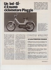 advertising Pubblicità CICLOMOTORE PIAGGIO SI-1979 CICLOMOTORI ITALIANI EPOCA-