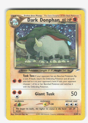 Dark donphan holo raro neo - donphan,