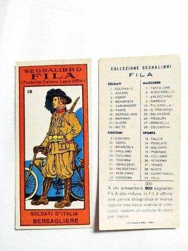 Segnalibro fila serie - serie, soldati