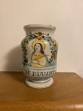 albarello pilloliere maiolica castelli Francesco Grue XVII secolo