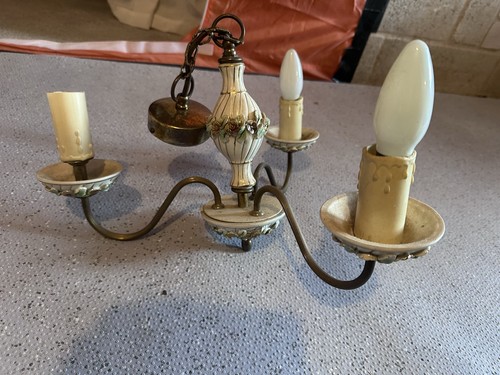Lampadario stile capodimonte - lampadario,