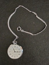 Orologio da Tasca Meccanico Mortima Watch con Catena della metà del 900