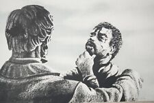 ♥ FRANCO MULAS DIALOGO SUL POTERE LITOGRAFIA ANNI 70 VINTAGE 48X67 CM