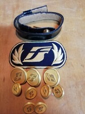 Ferrovie Set Berretto Verde Logo Striscia Nera Bottoni Giacca Dorati  anni 2000