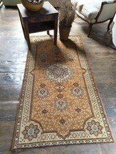 Antico tappeto persiano Tabriz passatoia annodato a mano color  cammello a mano 