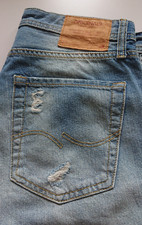 JACK & JONES Jeans Shorts Uomo Jeans Corti Estate Taglia S Strappati ORIGINALE