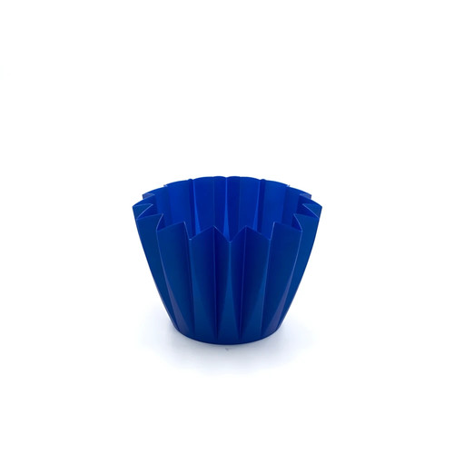 Porta vaso blu - , plissettato