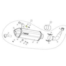 Rondella di scarico Akrapovic