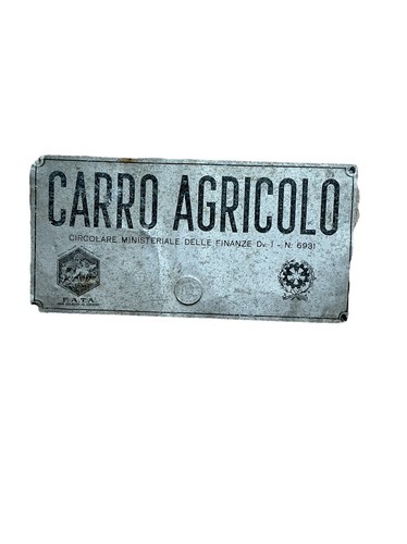 Targa carro agricolo - targa,