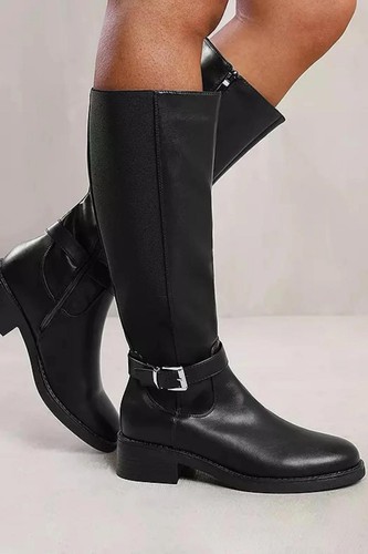 Black knee high boots 4 - high, uk